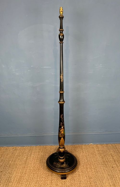 A 1920’S Chinoiserie Lacquer Standard Lamp in Lovely Condition