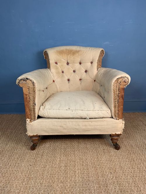 A Victorian Howard Style Woodstock Armchair C 1880