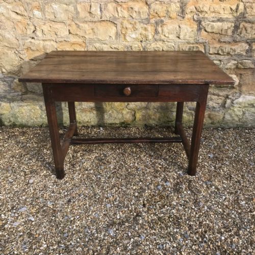 An Early 19th C French Oak Farm Table Circa 1820