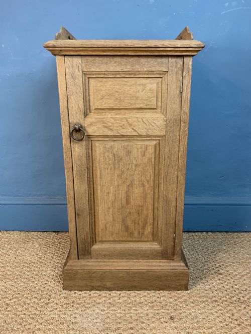 A Howard and Sons Dry Oak Bedside Table Circa 1890