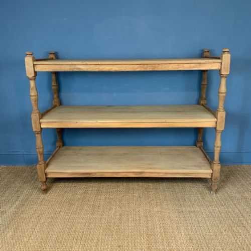 A Large Victorian Country House Dry Birch Wood 3 Tier Stand Circa 1870
