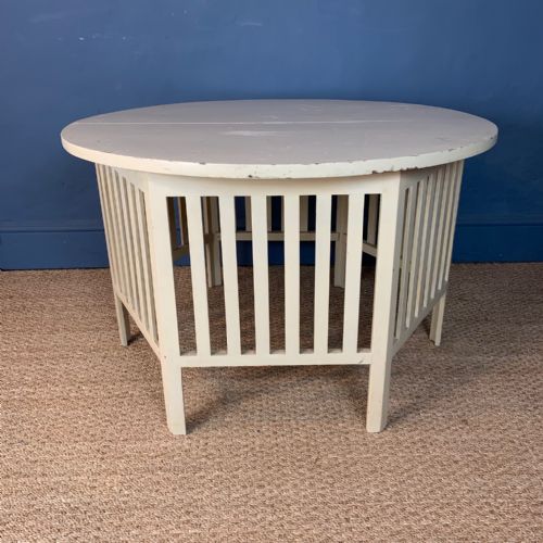 A Large Glasgow School Low White Painted Table Circa 1910 in the Style of Charles Rennie Mackintosh