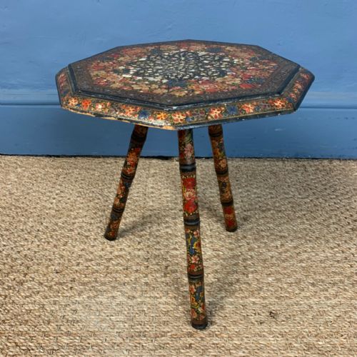 A Small Kashmir Painted Table . Northern India C 1910