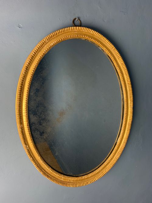 A Small Regency Gilt Oval Mirror Circa 1810