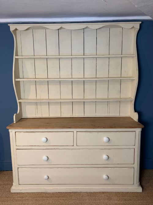 A Cornish Painted Pine Penzance Dresser C 1840.