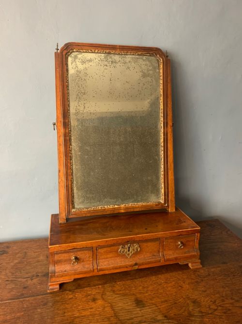 A George 11 Mahogany Swing Frame Toilet Mirror Circa 1750