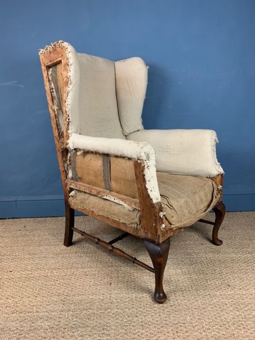 An Edwardian Mahogany Wing Armchair Circa 1910