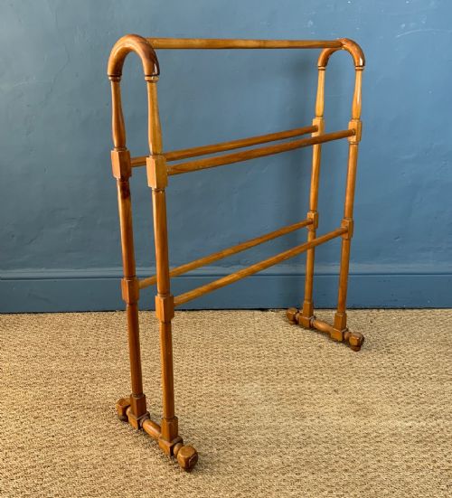 A Victorian Satin Birch Towel Rail Circa 1880