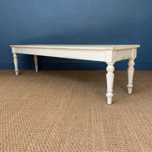 A Late Victorian White Painted Pine Window Seat Circa 1900