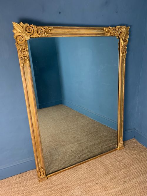 A Large William IV Carved Gilt Over Mantel Mirror Circa 1835