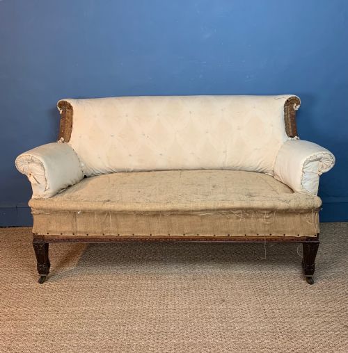 A Small Late Victorian Mahogany Sofa Circa 1890
