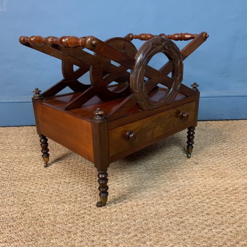 A William IV Mahogany Canterbury Circa 1835 to a Design by J C Loudon