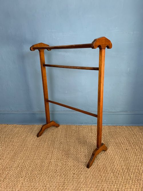 A Victorian Walnut Towel Rail Circa 1900