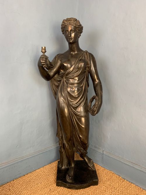 A Large Regency Painted Plaster Figure of a Classical Maiden by Humphrey Hopper 1810