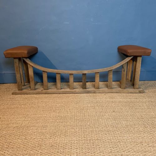 An Edwardian Oak and Leather Club Fender Circa 1910.