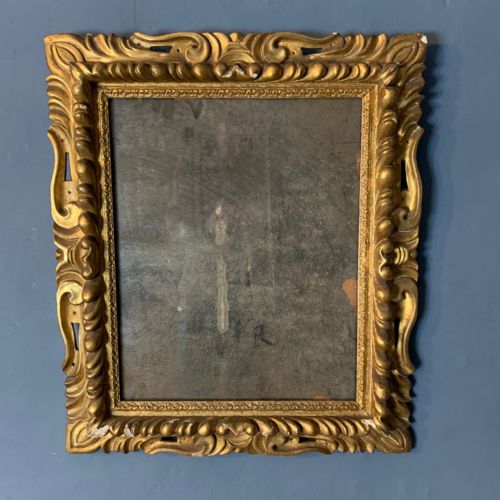 A Late Georgian Carved Gilt Wood Wall Mirror Circa 1800