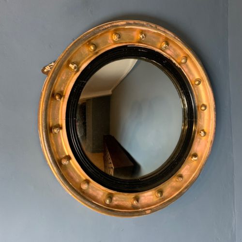 A Regency Gilt Convex Mirror Circa 1830