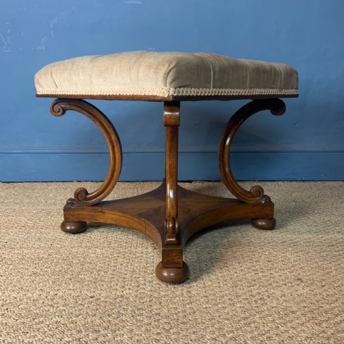 An Unusual George 1v Rosewood Stool Circa 1830