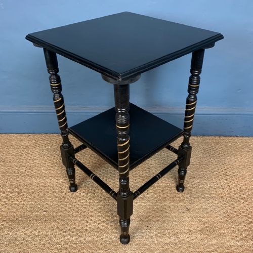 An Aesthetic Movement Ebonised Two Tier Table C 1880 Designed by Ew Godwin