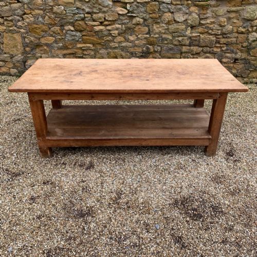 A Late 19th C West Country Pine Kitchen Prep Table Circa 1890