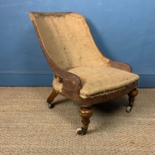 A Victorian Walnut Nursing Chair Circa 1870