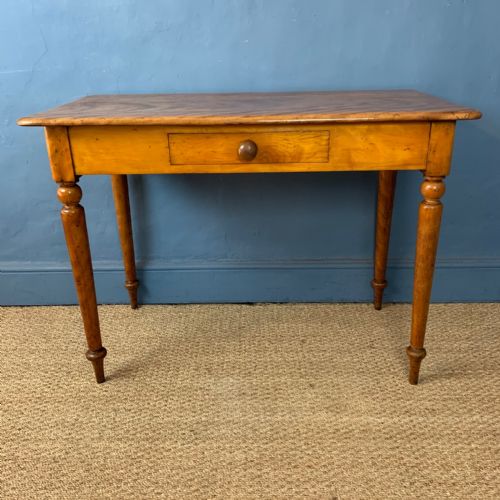 A Victorian Satin Birch Two Drawer Side Table Circa 1880.