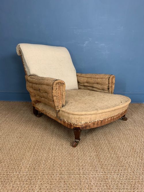 A Large Deep-seated Edwardian Mahogany Armchair Circa 1910