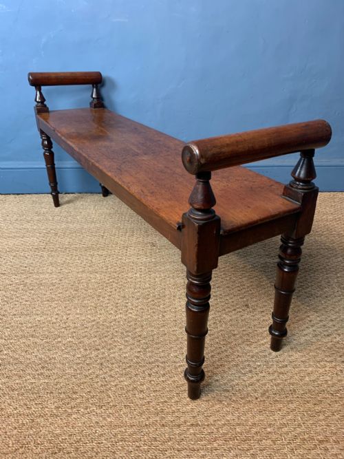 A Victorian Mahogany Hall Bench Circa 1870 
