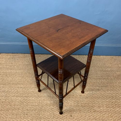 An Aesthetic Movement  Walnut Two-tiered Table C 1880 After a Design by Ew Godwin.