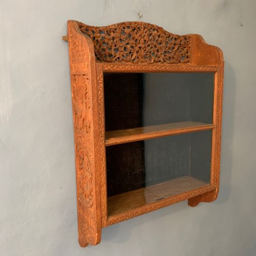 An Anglo Indian Teak Wall Cabinet Circa 1890. Bombay Presidency