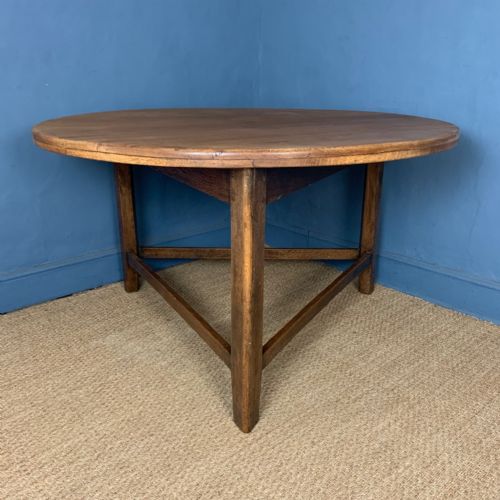 A Large Heals Oak Circular Cricket Table Circa 1910