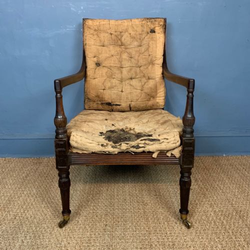 A Regency Mahogany Bergere Chair Circa 1820