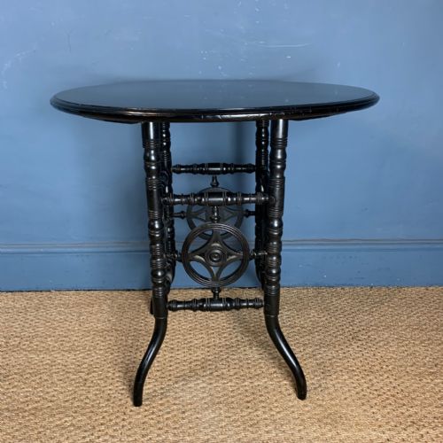 An Unusual Aesthetic Movement Ebonised Centre Table Circa 1880