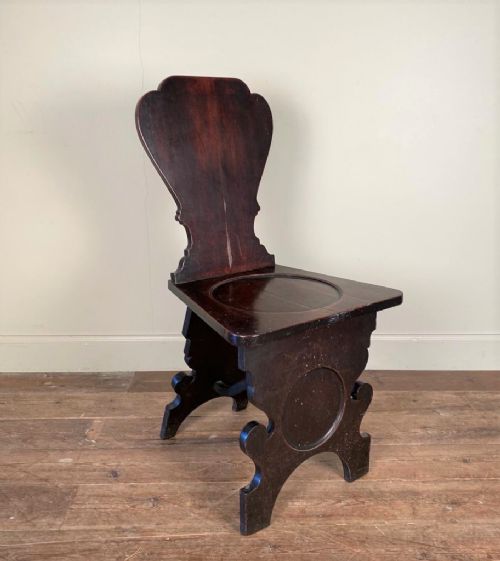A George 111 Mahogany Sgabello Hall Chair Circa 1770