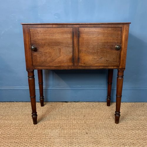 A Rare Regency Mahogany Double Sized Mahogany Bedside Table Circa 1820