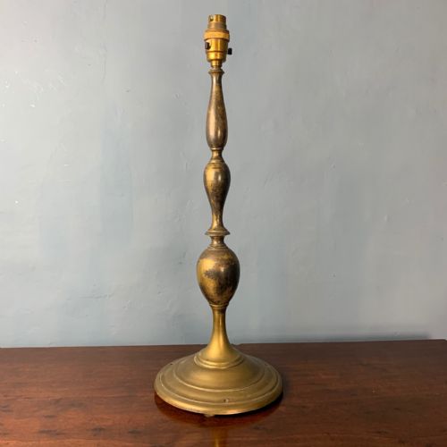 A Large Edwardian Anodised Copper Lamp Circa 1910