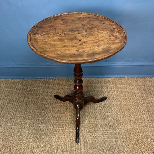 A George 11 Ash Dished Top Tripod Table . West Country Circa 1750