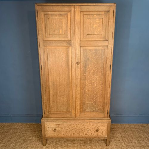 A Heals Limed Oak Wardrobe Circa 1930