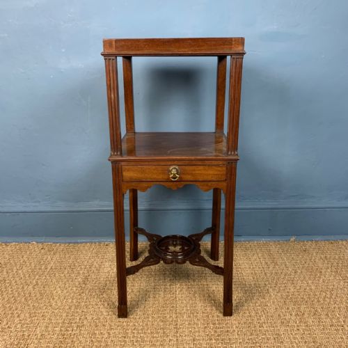 A George 111 Mahogany Two Tier Bedside Table Circa 1780