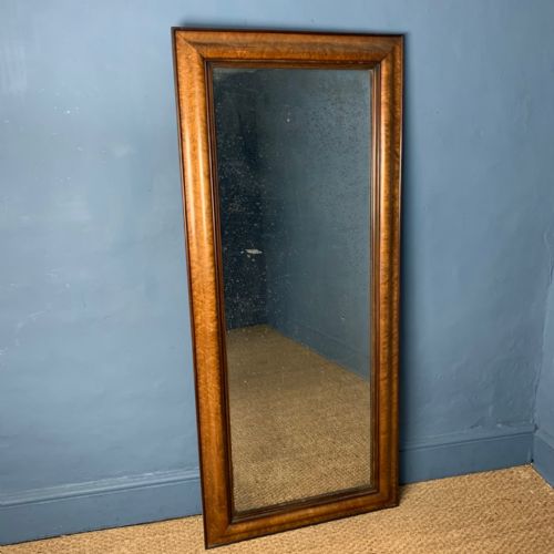 A Mid 19th Century Burr Maple Hall Mirror Circa 1860