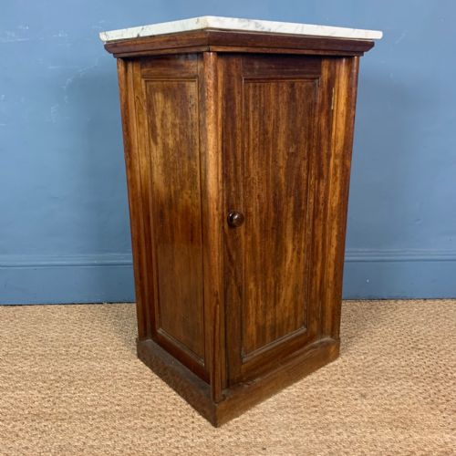 A William IV Mahogany and Marble Top Bedside Table Circa 1830