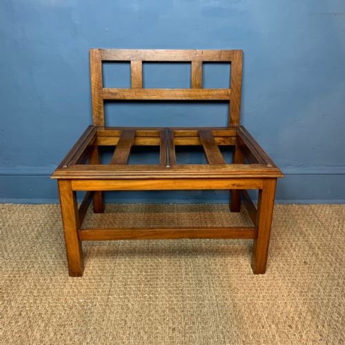 A Large Late Victorian Single Walnut Luggage Rack Circa 1900 by Trollope and Co London