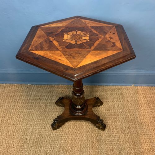 A West Indian Hexagonal Specimen Top Table Circa 1830
