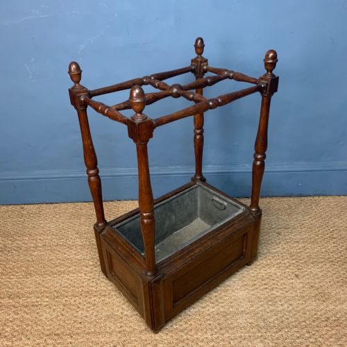 An Edwardian Oak Stick Stand Circa 1910