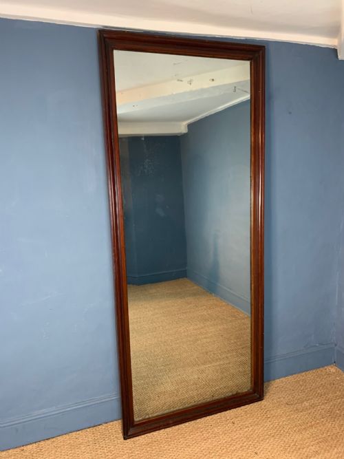 A Really Large Edwardian Mahogany Shop Mirror Circa 1905