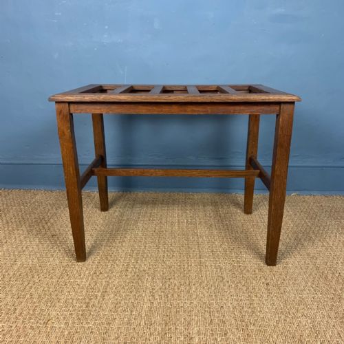 A Large Edwardian Oak Luggage Rack Circa 1910