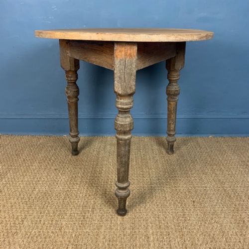 A Victorian Pine and Oak Cricket Table Circa 1890
