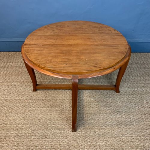A Ceylonese Solid Satinwood Circular Coffee Table Circa 1920.