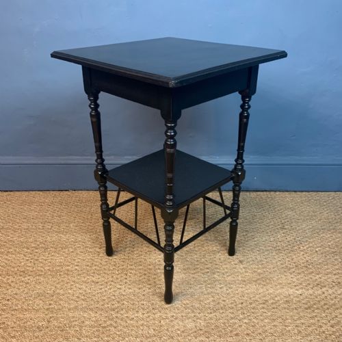 An Aesthetic Movement Ebonised E W Godwin Two Tier Table C 1880