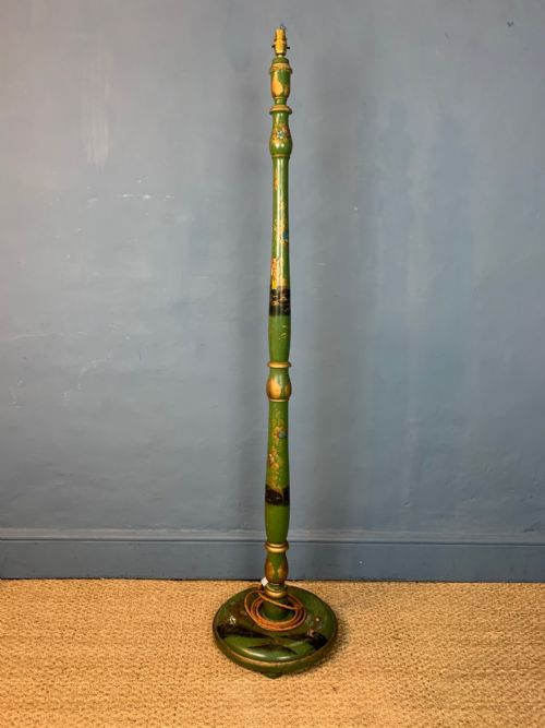 An  Edwardian Chinoiserie Lacquer Standard Lamp Circa 1910